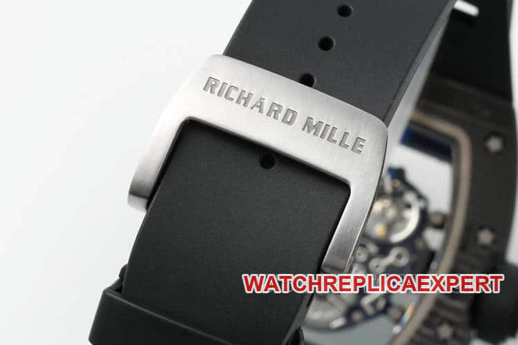 APSRichard Mille1:1super carbon fiber case black rubber model RM055clasplive photos