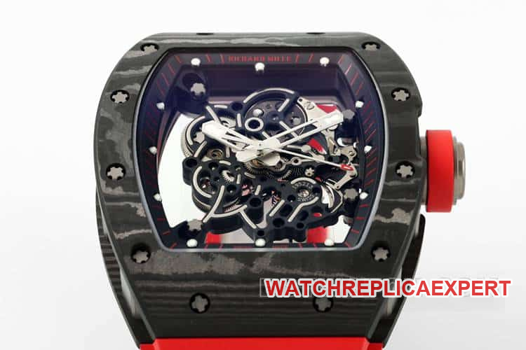 APSRichard Millesuper carbon fiber case red rubber model RM055front live photo