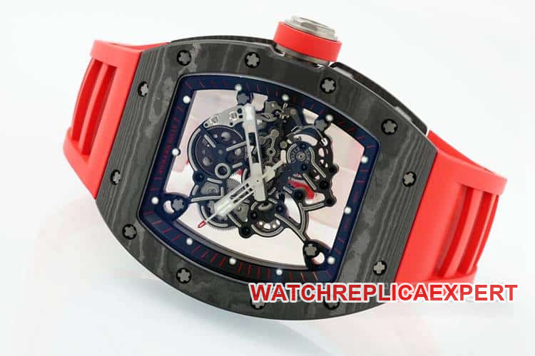 APSRichard Millesuper carbon fiber case red rubber model RM055front live photo