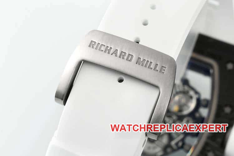 APSRichard Mille1:1top-tier carbon fiber case white rubber model RM055clasplive photos