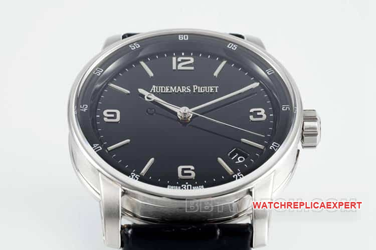 APSAudemars PiguetCODEtop-tier 1:1super cloneblack dialleather strap model 15210front live photo