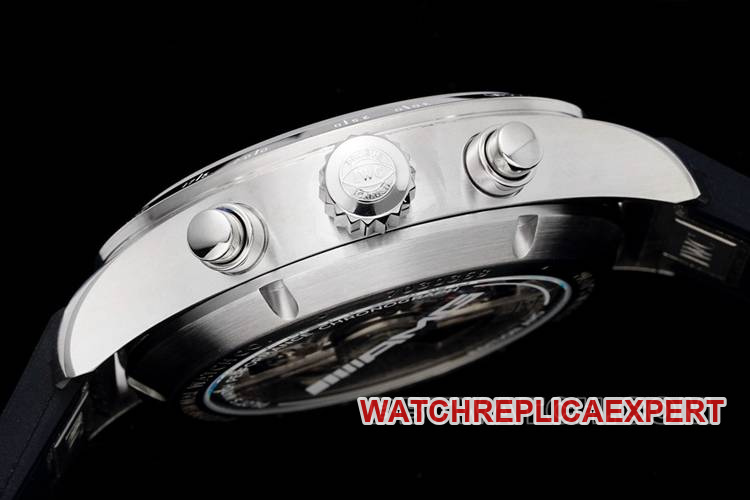 BLSIWC pilot super cloneblack dialchronograph rubber model IW388305side live photo