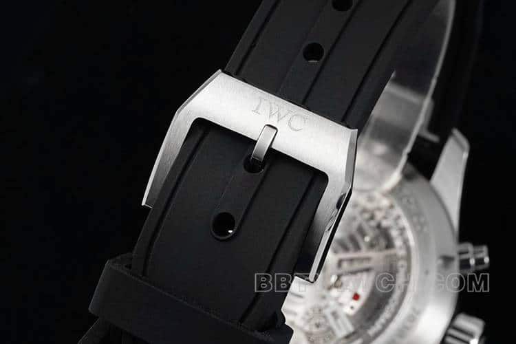 BLSIWC watch pilot super cloneblack dialchronograph rubber model IW388305braceletlive photos