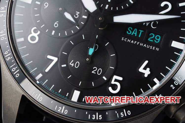 BLSIWC pilot top-tier 1:1high-quality replicablack dialchronograph rubber model IW388306front live photo