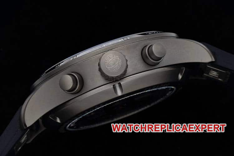 BLSIWC pilot top-tier 1:1high-quality replicablack dialchronograph rubber model IW388306side live photo