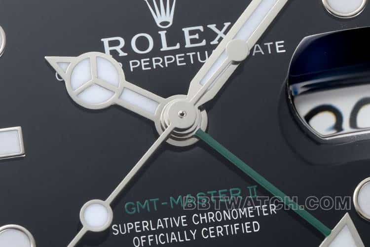 CleanRolexGMT-Master type top-tier 1:1super cloneblack dial black and gray circle steel bracelet model 126710front live photo