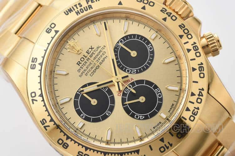 CleanRolexDaytonasuper gold plate 4131steel bracelet model 126508front live photo