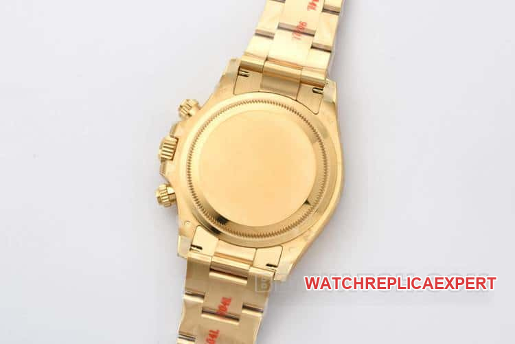 CleanRolexDaytonasuper gold plate 4131steel bracelet model 126508caseback live photo