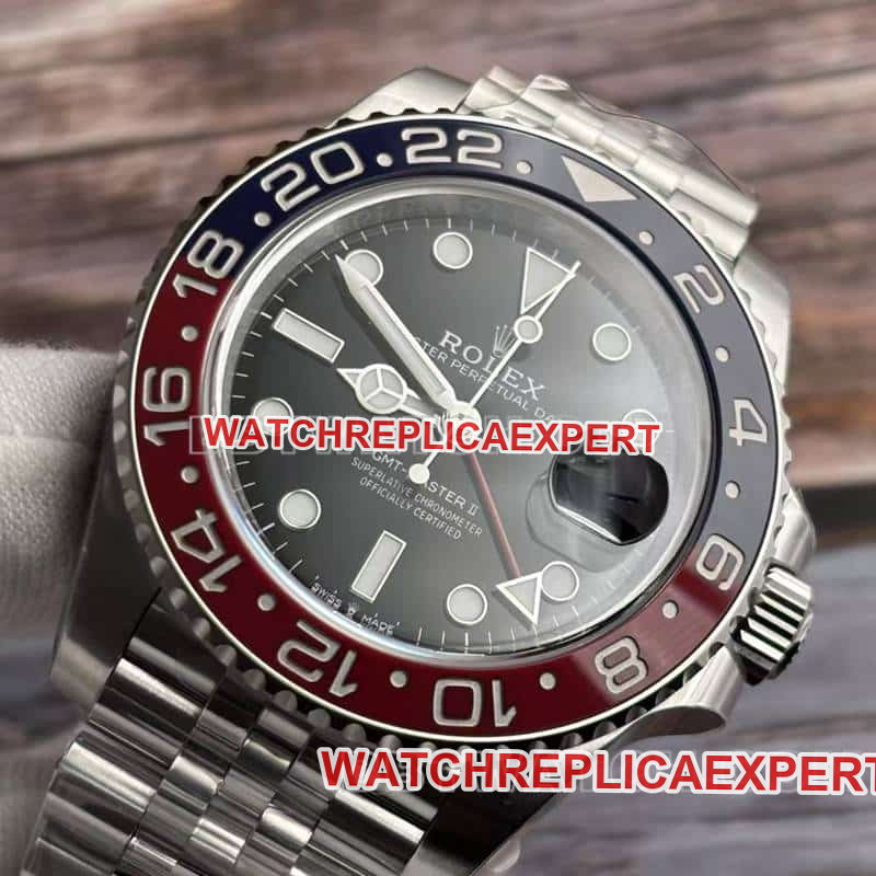 VSRolexGMT-Master1:1top-tier replicaPepsi bezelsteel bracelet model 126710front live photo