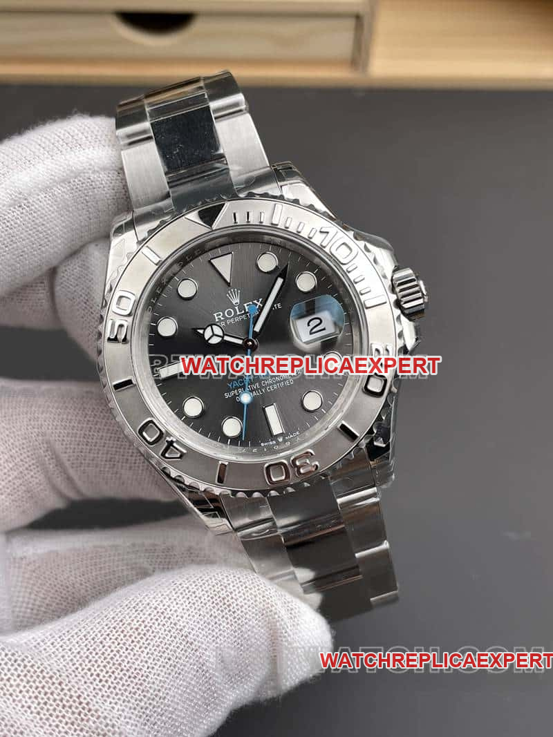 VSRolex Yacht-Master 1:1super gray plate 126622front live photo