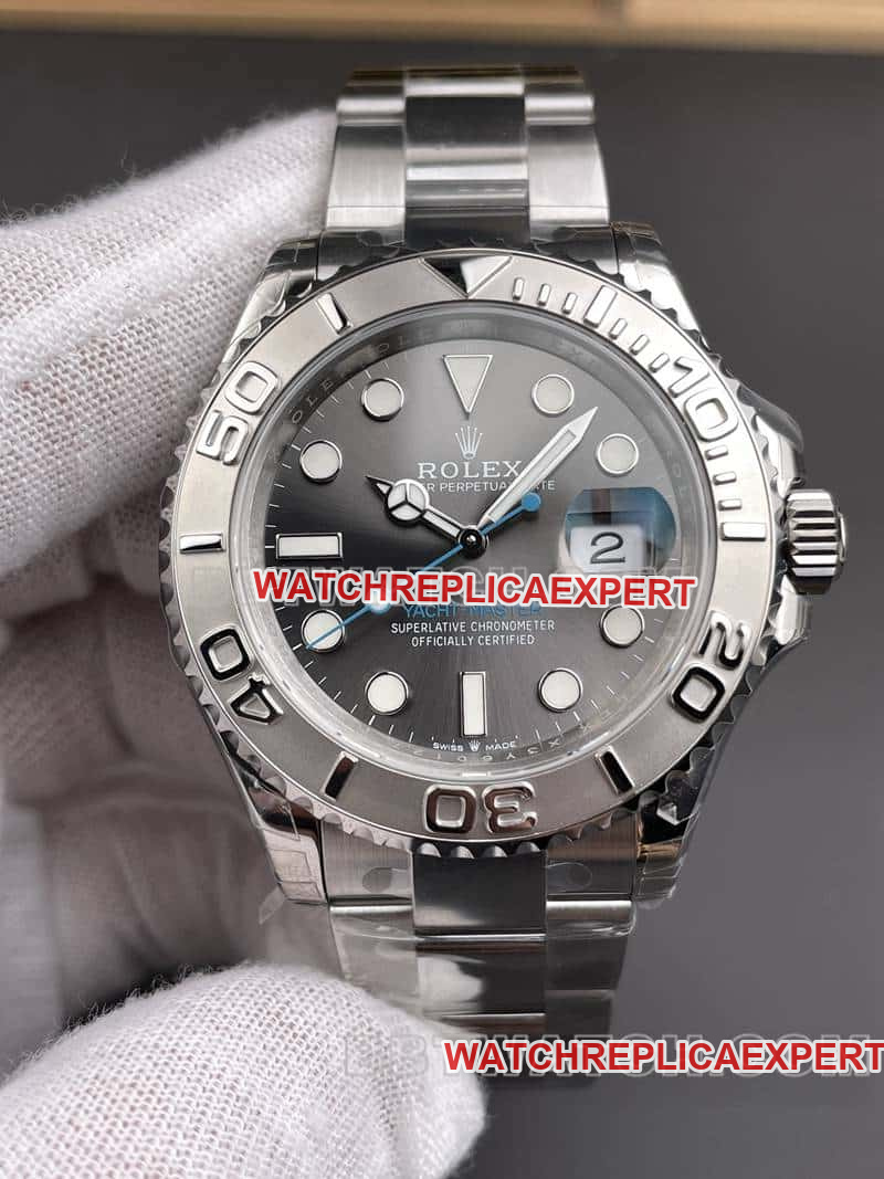 VSRolex Yacht-Master 1:1super gray plate 126622front live photo