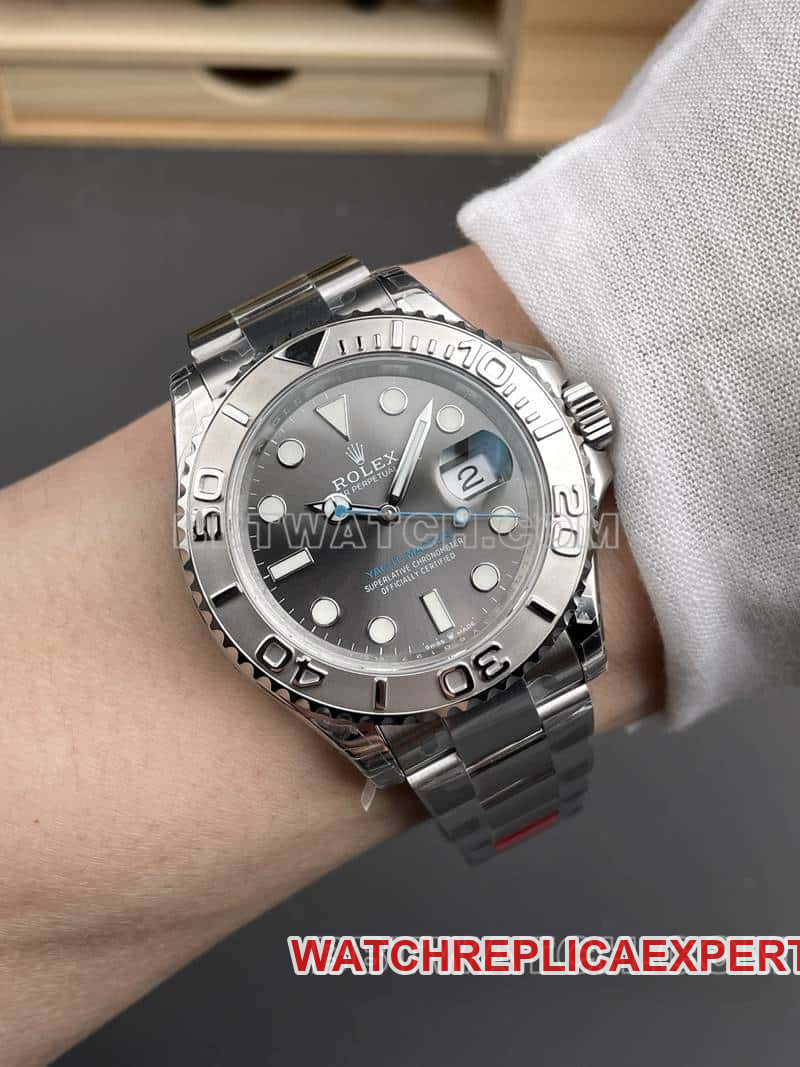 VSRolex Yacht-Master 1:1super gray plate 126622front live photo