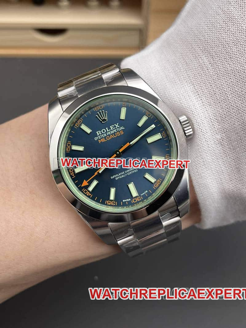 VSRolex magnetic type 1:1top-tier replicablue dial116400front live photo