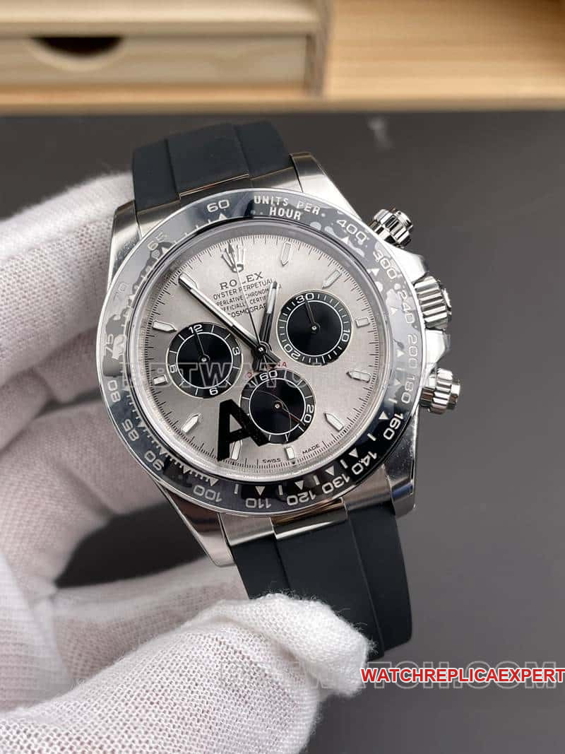 VSRolexDaytonatop-tier 1:1high-quality gray plate rubber model 126519front live photo