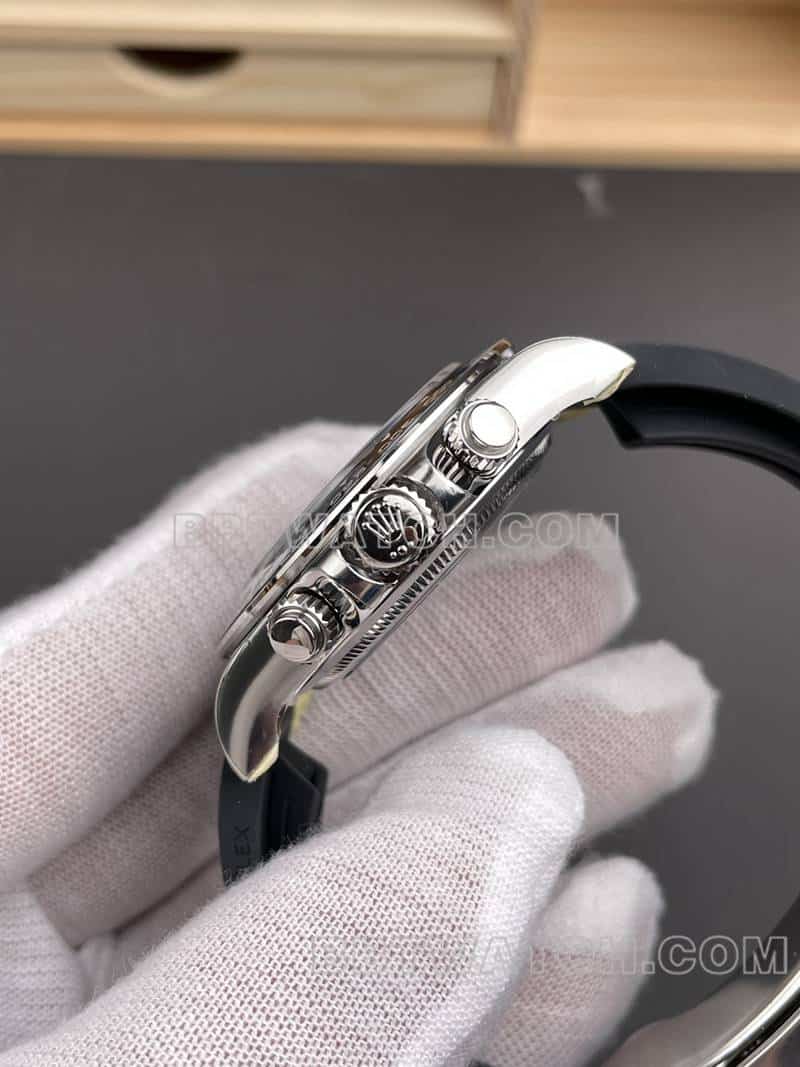 VSRolexDaytonatop-tier 1:1high-quality gray plate rubber model 126519side live photo
