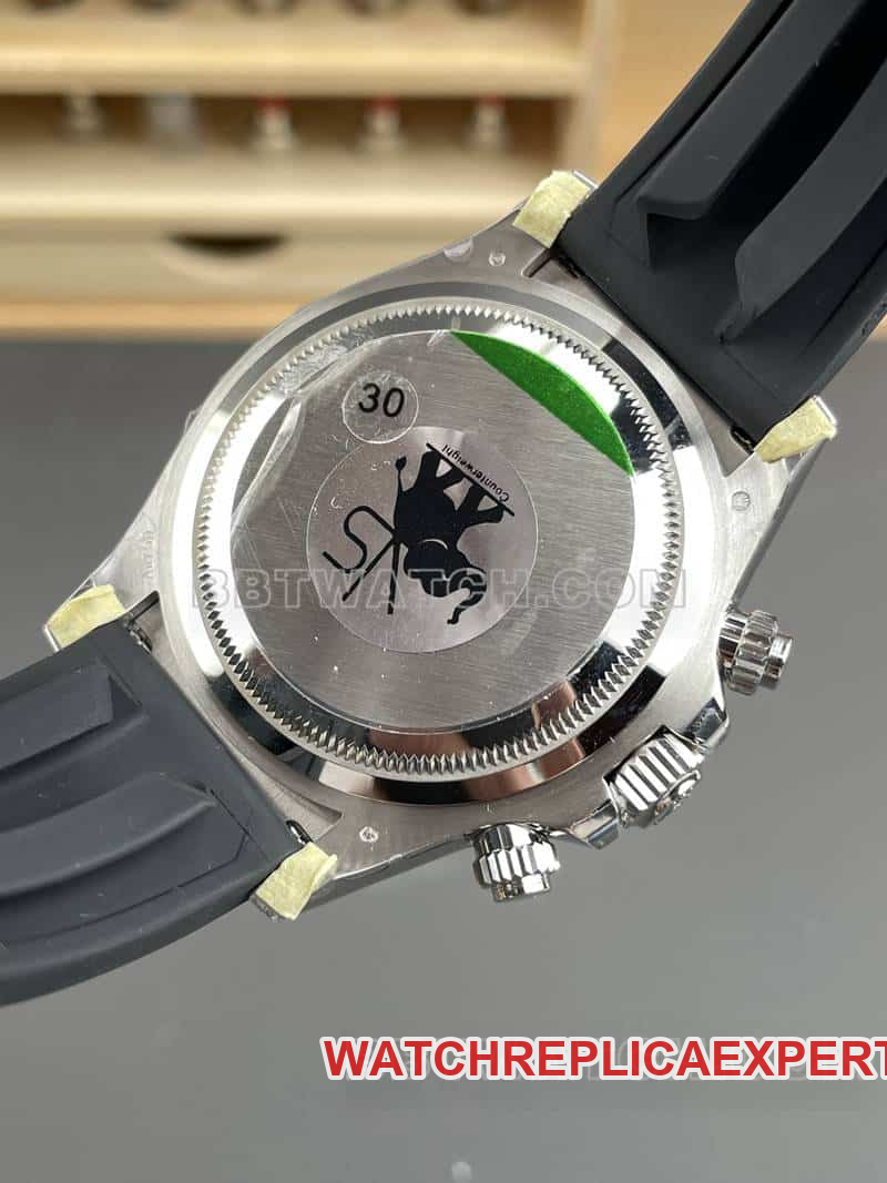 VSRolexDaytonatop-tier 1:1high-quality gray plate rubber model 126519caseback live photo