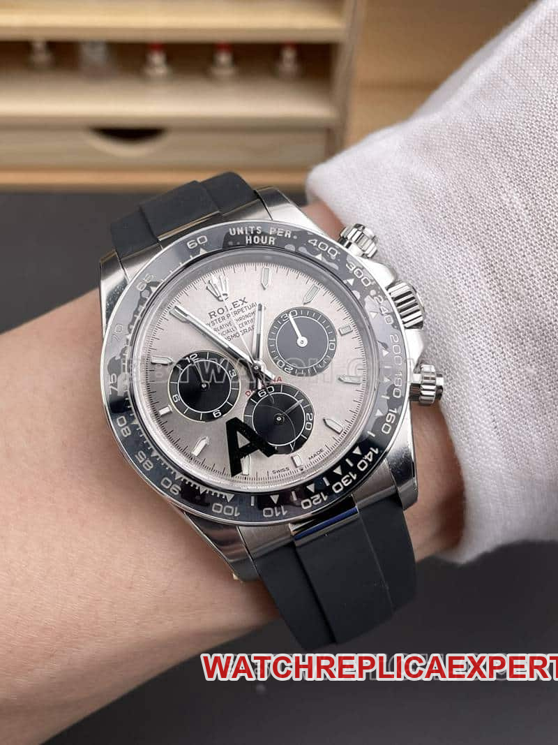 VSRolexDaytonatop-tier 1:1high-quality gray plate rubber model 126519front live photo