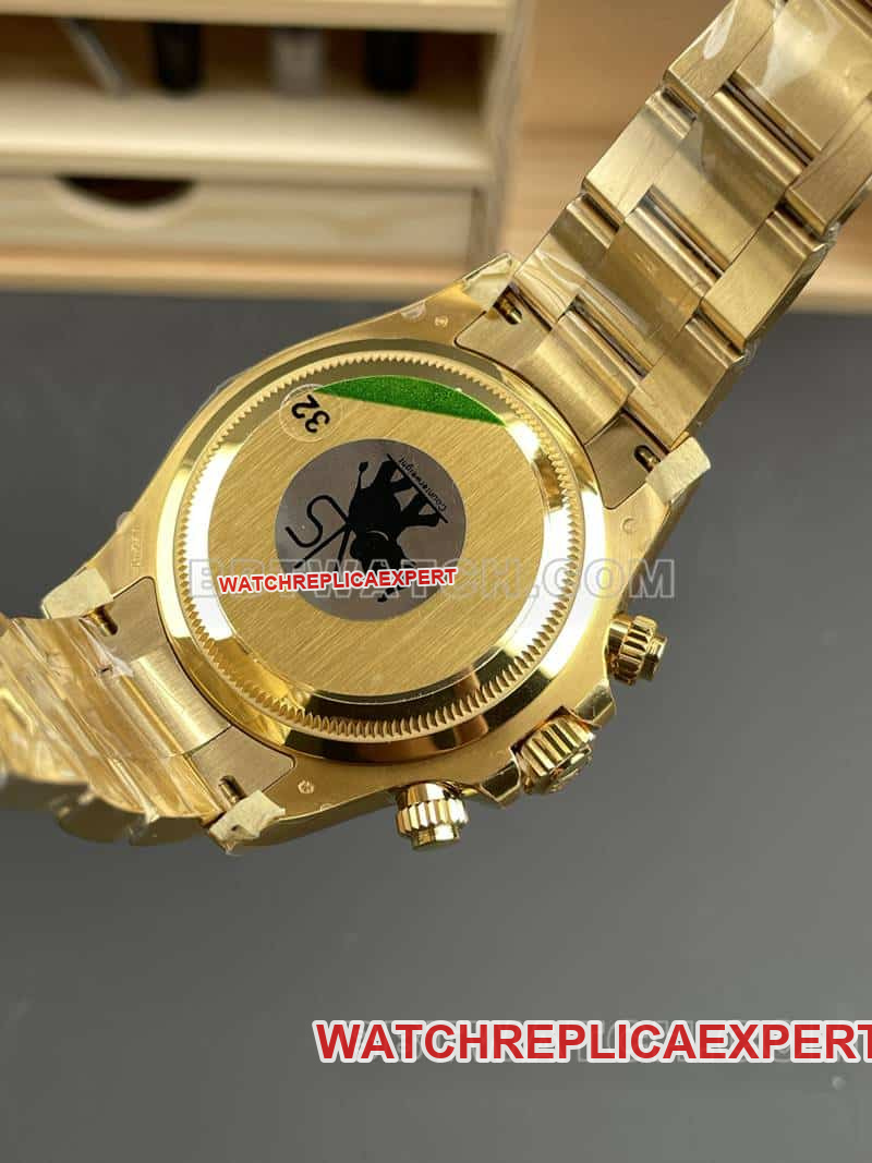 VSRolexDaytona1:1super gold plate4131yellow gold126508caseback live photo