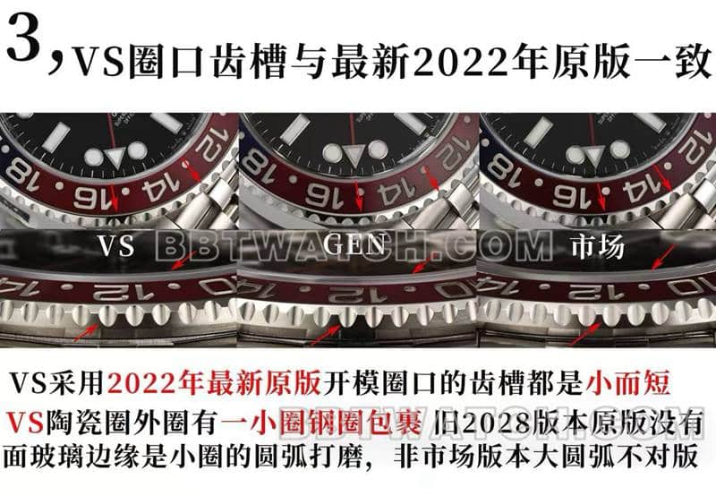 Factory C Rolextop-tier watch GMT-Master type IIPepsi bezel126710 real and fake comparison review front live photo