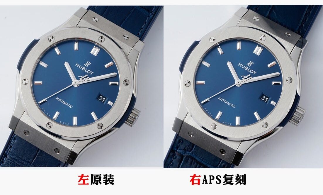 APS factory Hublottop-tier watch classic fusion blue dial542.NX true and false comparison evaluation appearance live photos