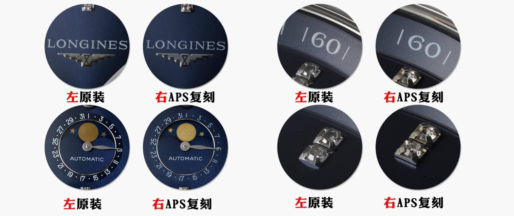 APS factory Longinestop-tier watch famous blue dial L2.909.4.97.6 real and fake comparison evaluation appearance live photos