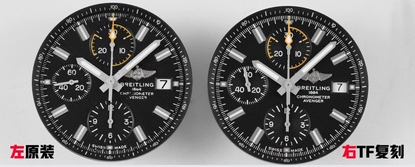 TF factory Breitlingtop-tier watch Avengers black dialA13317 real and fake comparison review appearance live photos