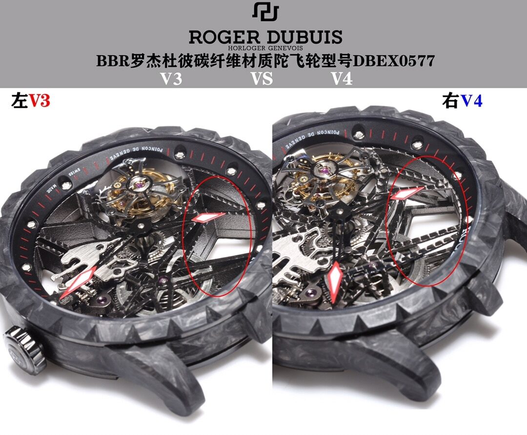 BBR factory Roger Dubuis top-tier watch king DBEX0577 real and fake comparison evaluation appearance live photos