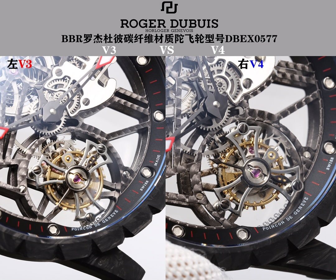 BBR factory Roger Dubuis top-tier watch king DBEX0577 real and fake comparison evaluation appearance live photos