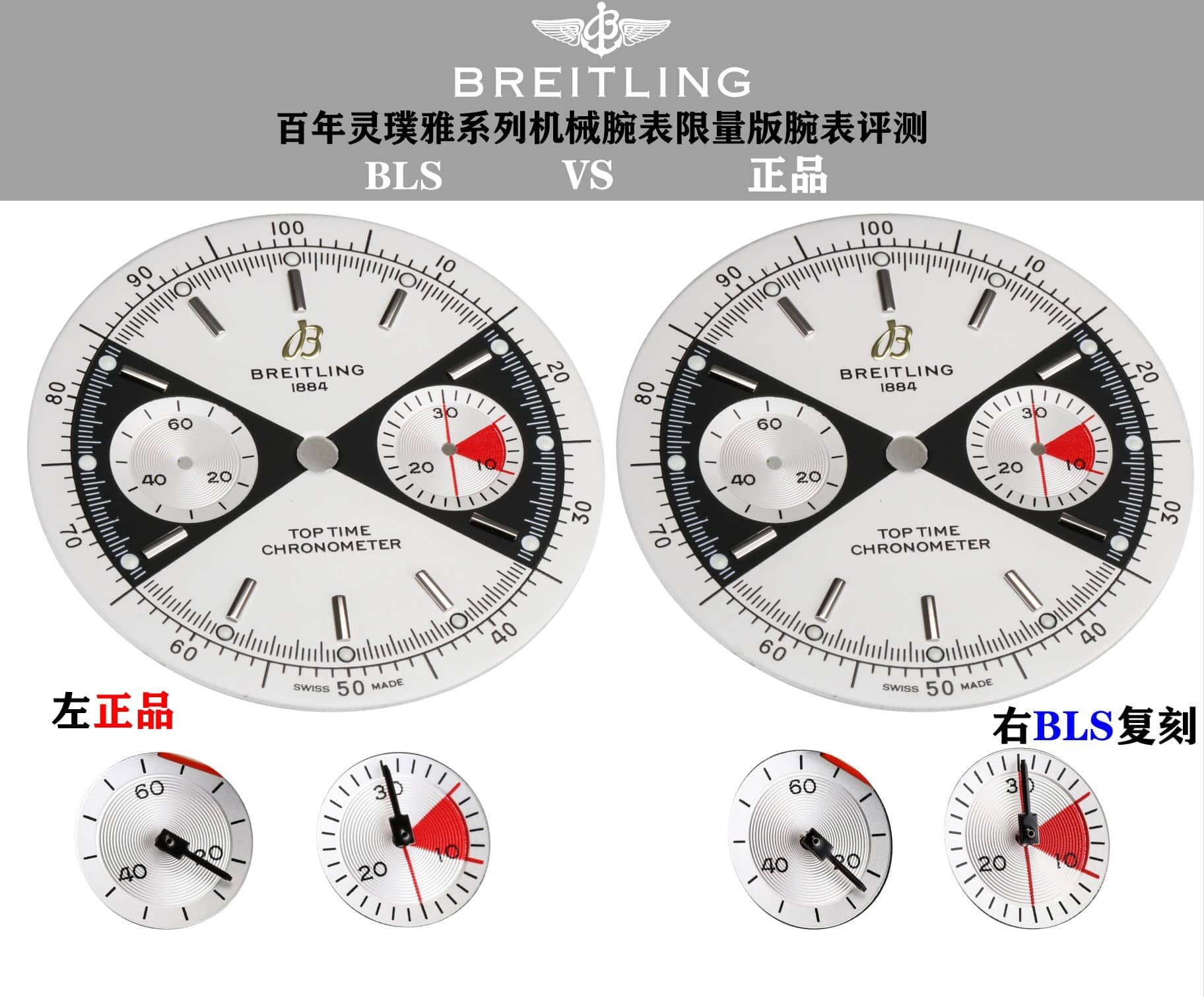 BLS factory Breitlingtop-tier watch TOP TIMEsilver dialA23310121G1X1 real and fake comparison evaluation appearance live photos