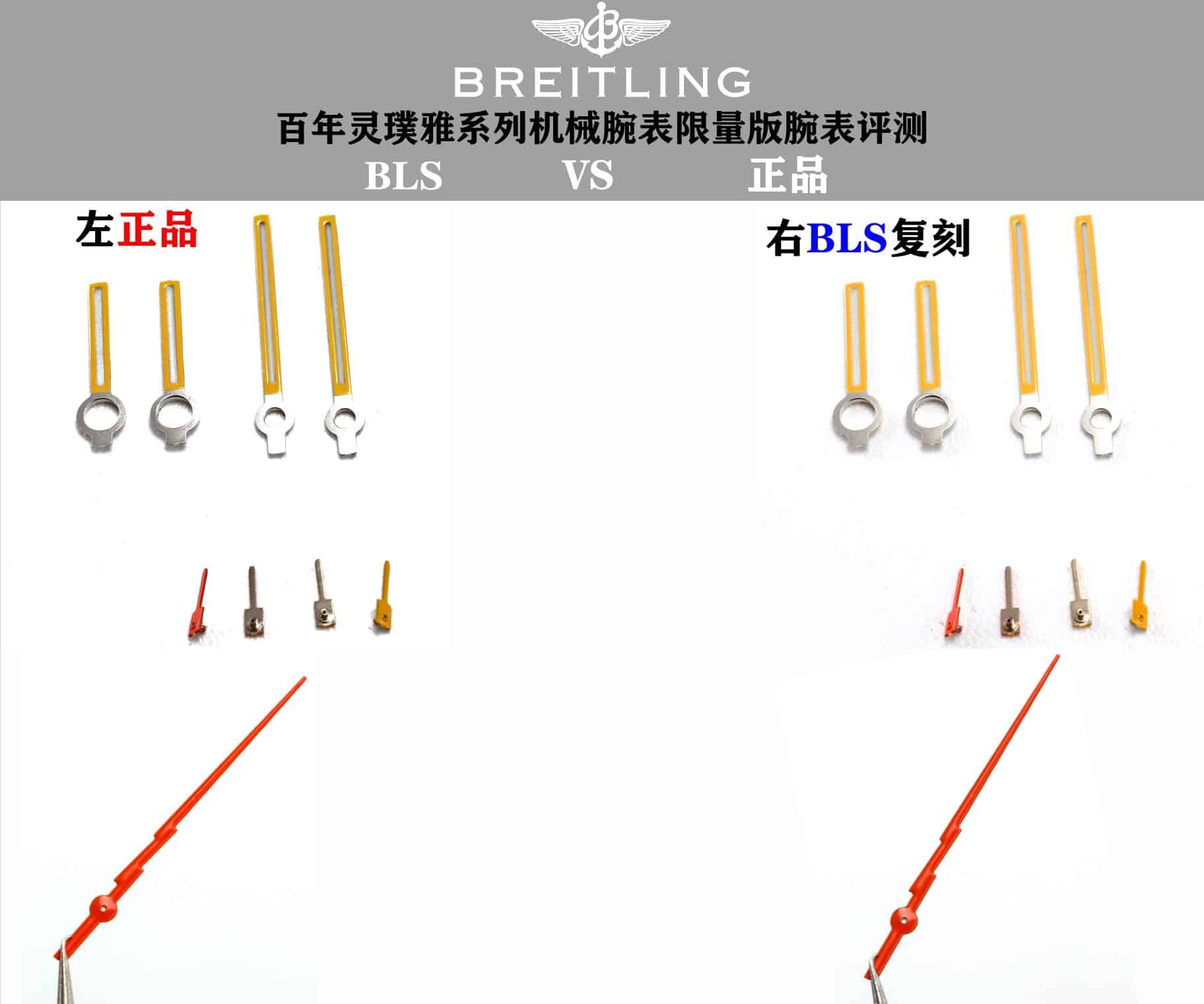 BLS factory Breitlingtop-tier watch TOP TIMEsilver dialA233101A1A1X1 real and fake comparison evaluation appearance live photos