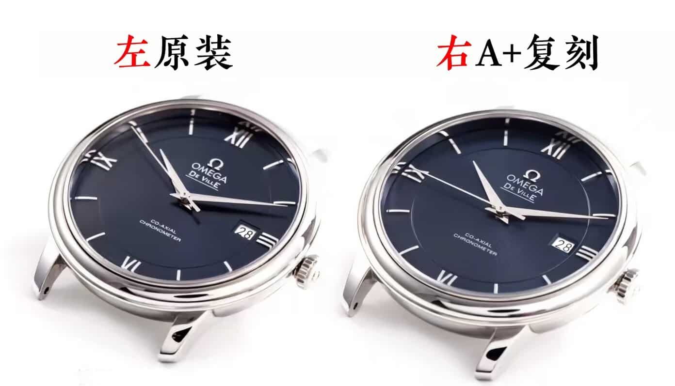 A+ factory Omegatop-tier watch De Ville blue dial424.10.40.20.03.001 real and fake comparison evaluation appearance live photos