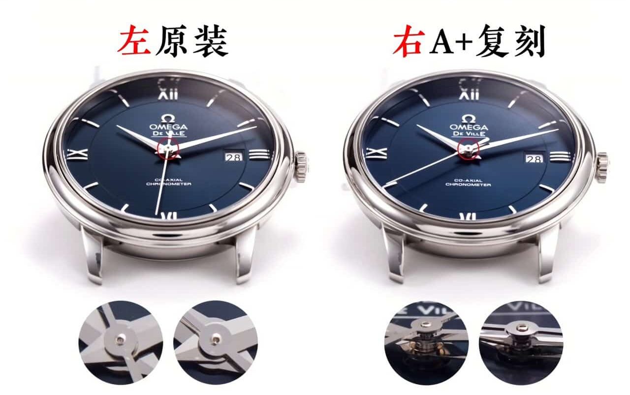 A+ factory Omegatop-tier watch De Ville blue dial424.10.40.20.03.001 real and fake comparison evaluation appearance live photos