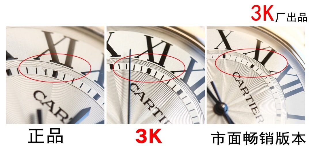 3K FactoryCartiertop-tier watch blue balloon silver white dial true and false comparison review appearance live photos