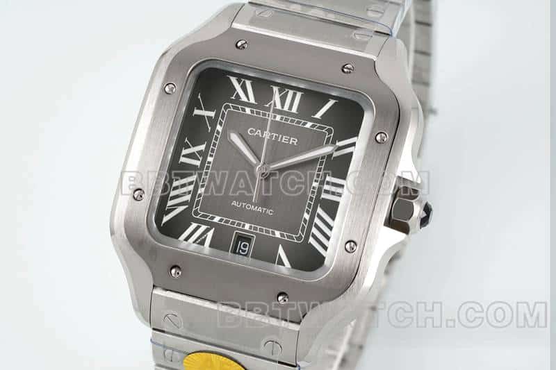 AF FactoryCartier Santos 1:1top-tier gray plate WSSA0037front live photo