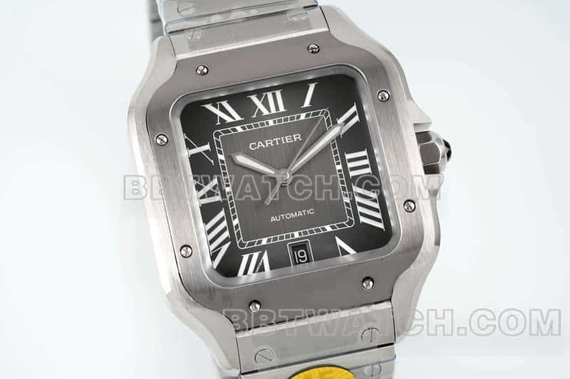 AF FactoryCartier Santos 1:1top-tier gray plate WSSA0037front live photo