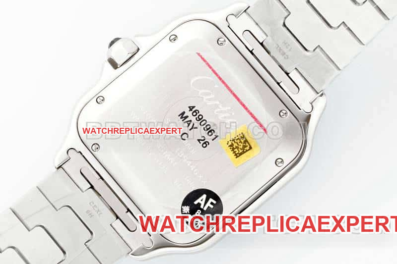 AF FactoryCartier Santos 1:1top-tier gray plate WSSA0037caseback live photo