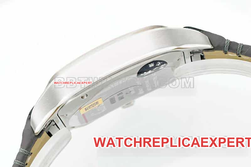 AF FactoryCartier Santos top-tier 1:1high-quality gray plate leather strap model WSSA0037side live photo