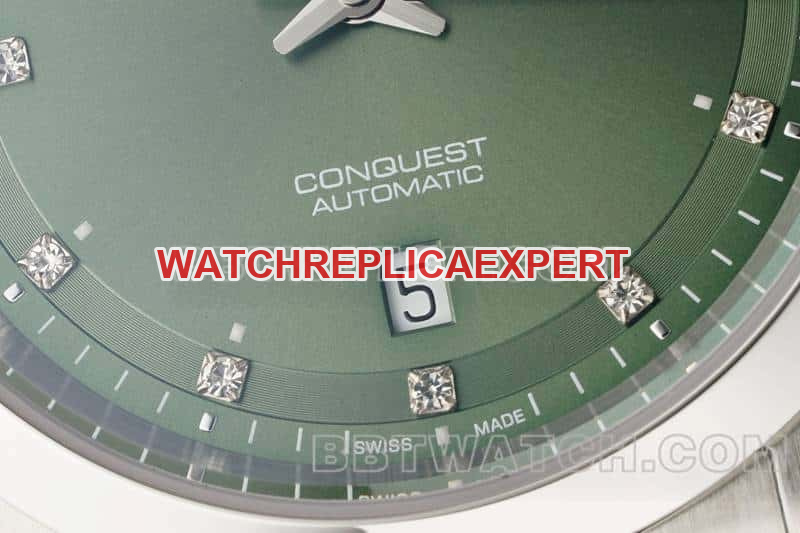 AF FactoryLongines Concast stop-tier replica34mmgreen dialL3.430.4.07.6front live photo