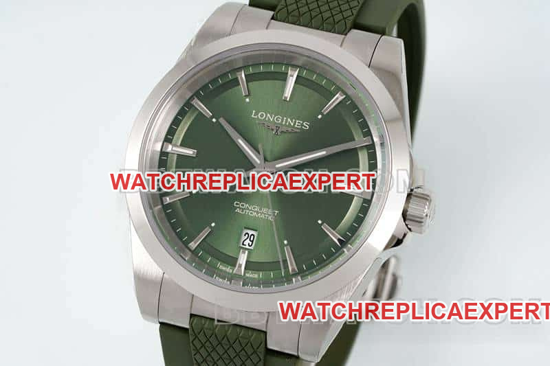 AF FactoryLongines Concas super clonegreen dial rubber model L3.830.4.02.9front live photo