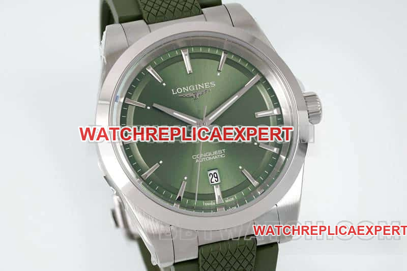 AF FactoryLongines Concas super clonegreen dial rubber model L3.830.4.02.9front live photo