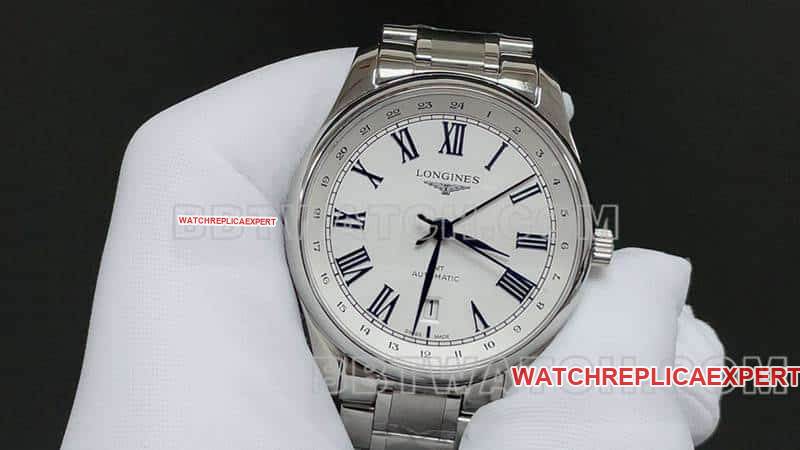 TW factory Longines watchmaking traditional top-tier replicasilver dialsteel bracelet model front live photo