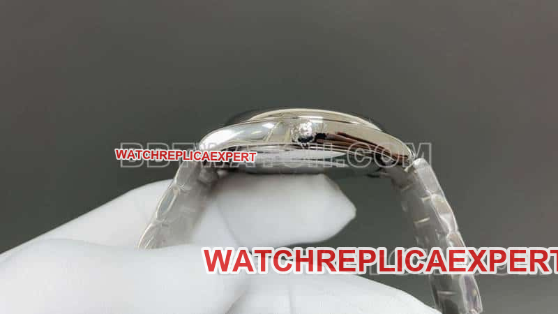 TW factory Longines watchmaking traditional top-tier replicasilver dialsteel bracelet model side live photo