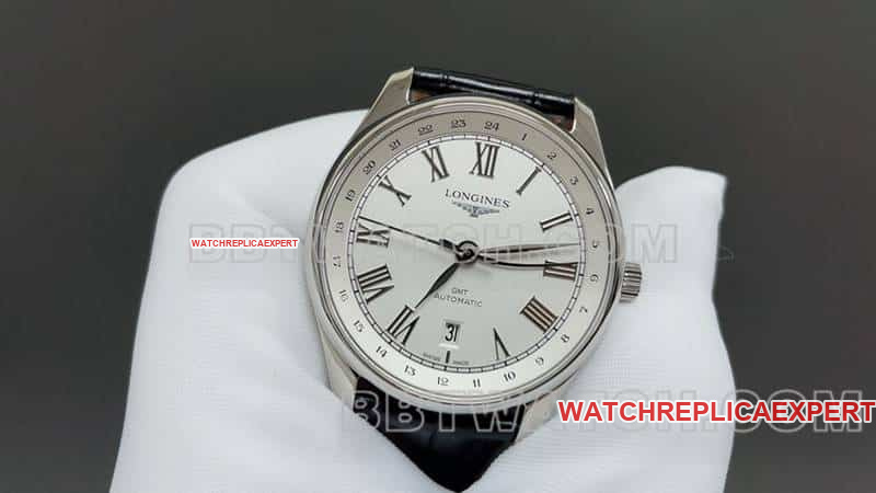TW factory Longines watchmaking tradition top-tier silver dial black hour markers leather strap model front live photo