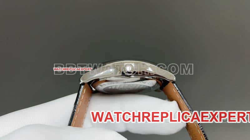 TW factory Longines watchmaking tradition top-tier silver dial black time scale leather strap model side live photo
