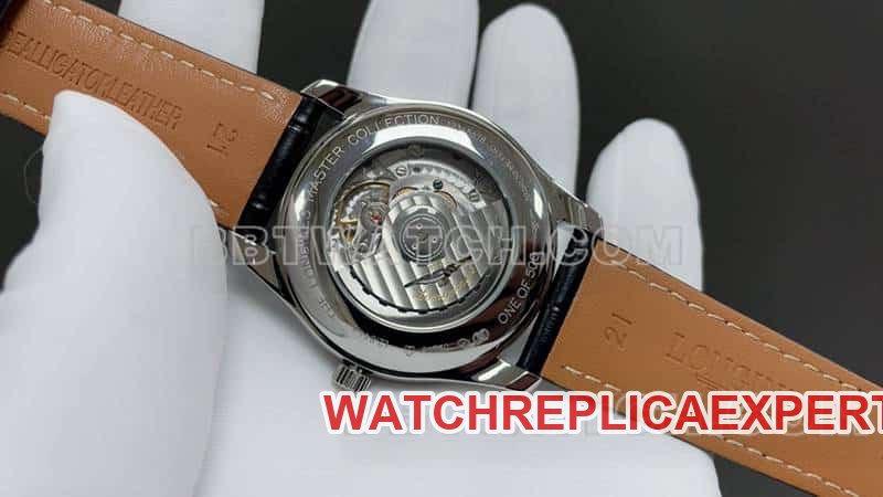 TW factory Longines watchmaking tradition top-tier replicasilver dial black hour markers leather strap caseback live photo