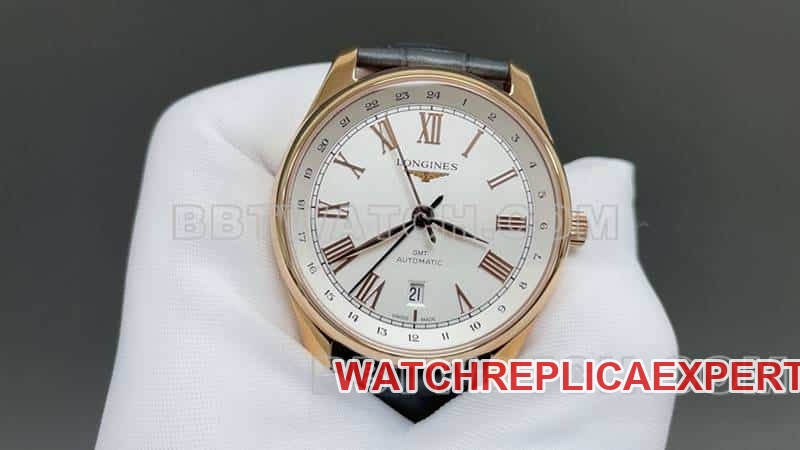 TW factory Longines watchmaking traditional top-tier 1:1high-quality replicasilver dialrose goldL2.844.8.71.2front live photo