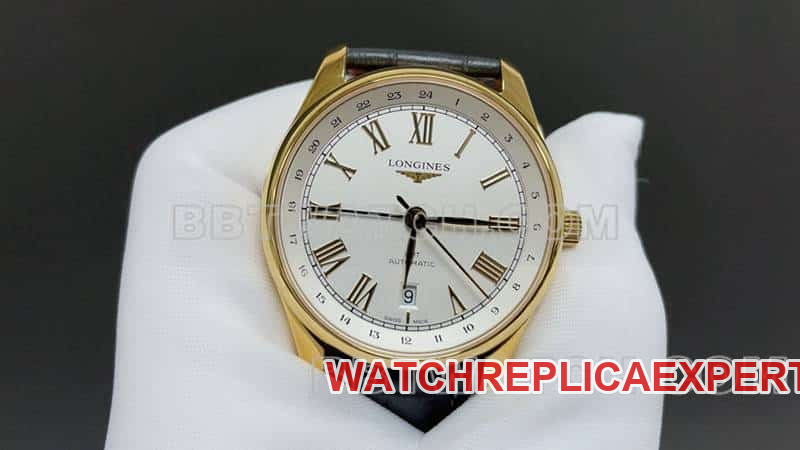 TW factory Longines watchmaking traditional top-tier 1:1super clonesilver dialyellow goldL2.844.6.71.2front live photo