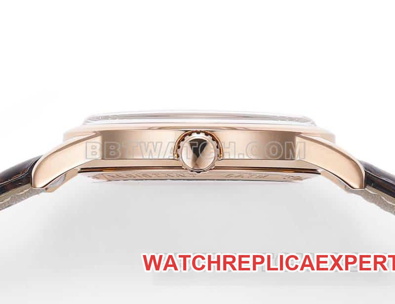 AD factory Longines classic replicatop-tier 1:1super carbon black dialrose goldleather strap side live photo