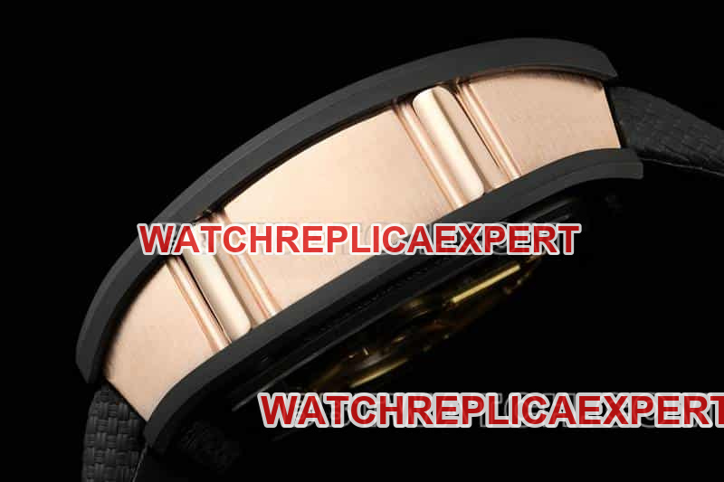 Richard Mille men's top-tier 1:1high-quality smiley tourbillon black shell black leather strap model RM 88side live photo