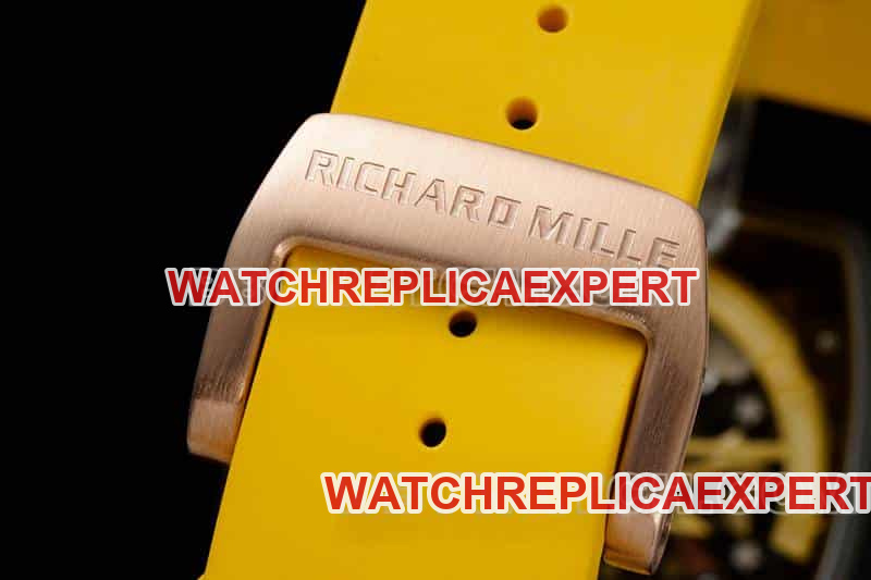Richard Mille men's smiley tourbillon black shell yellow rubber model RM 88braceletlive photos